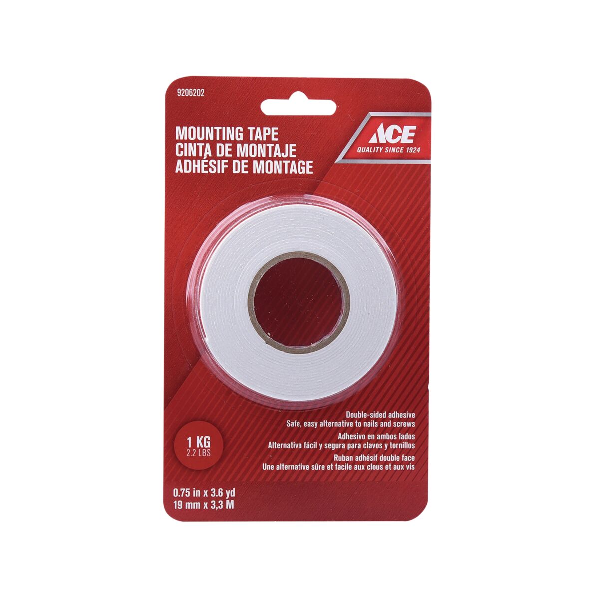 Ace Mounting Tape White 0.75 x 3.6yd ACE All Brands SACO Store